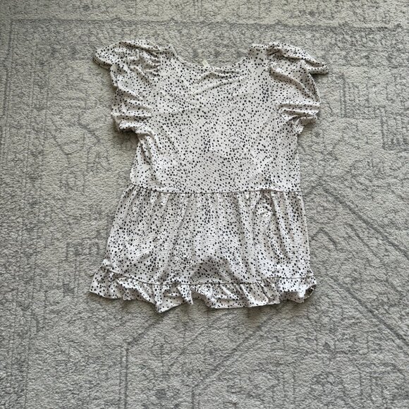 MTS Size Small White and Black Polka Dot Blouse - Picture 3 of 4